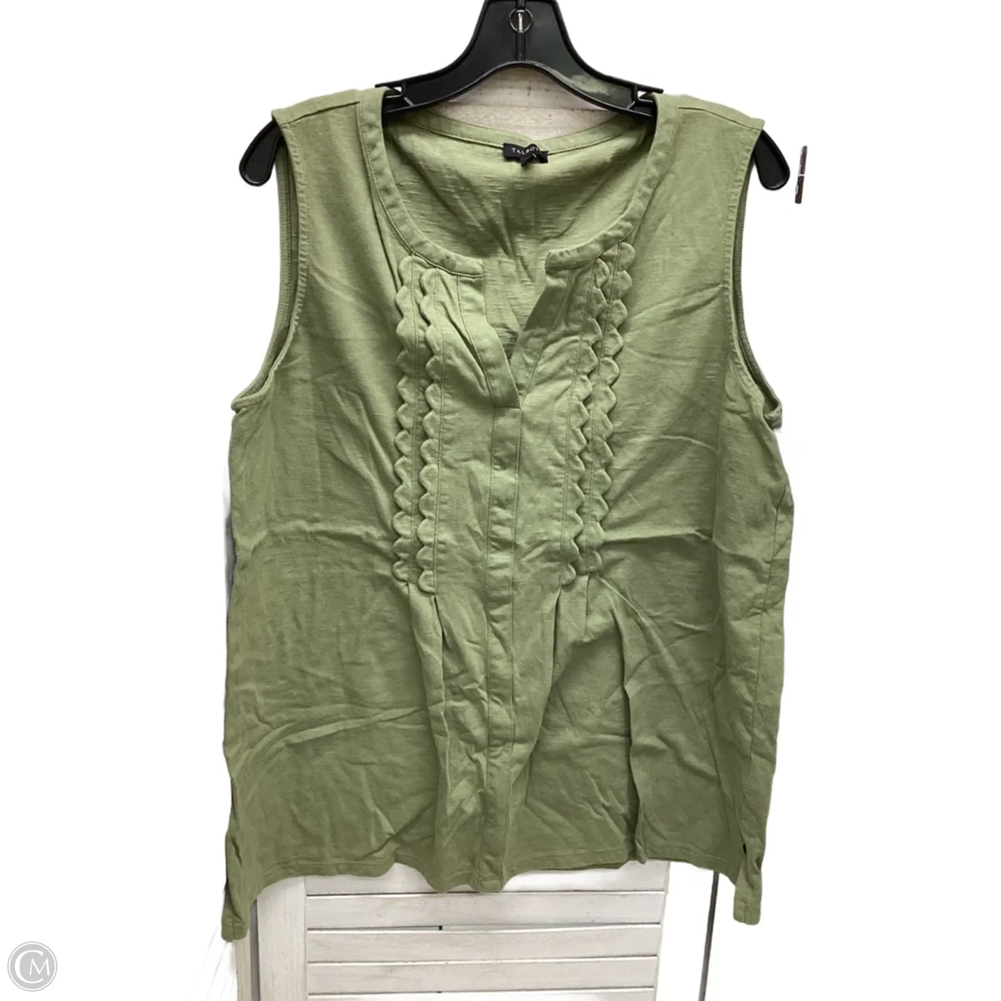 Top Sleeveless By Talbots In Green, Size: Xl