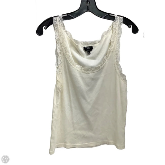 Top Sleeveless By Talbots In Ivory, Size: Xl