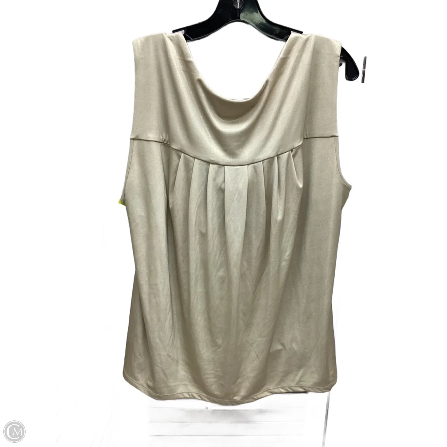 Top Sleeveless Designer By Michael Kors In Gold, Size: 3x
