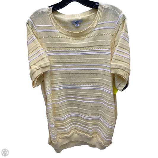 Top Short Sleeve By Croft And Barrow In Striped Pattern, Size: 2x