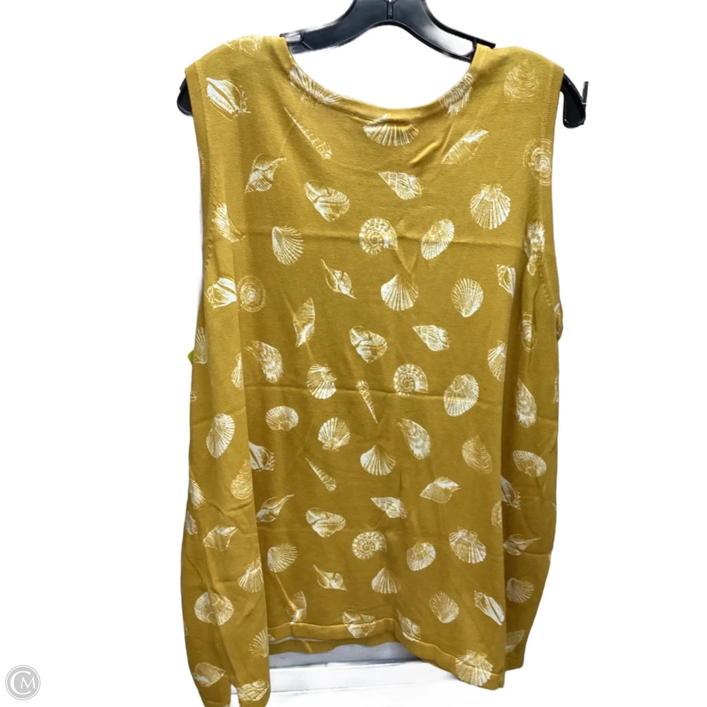 Top Sleeveless By Isaac Mizrahi Live Qvc In Yellow, Size: 2x