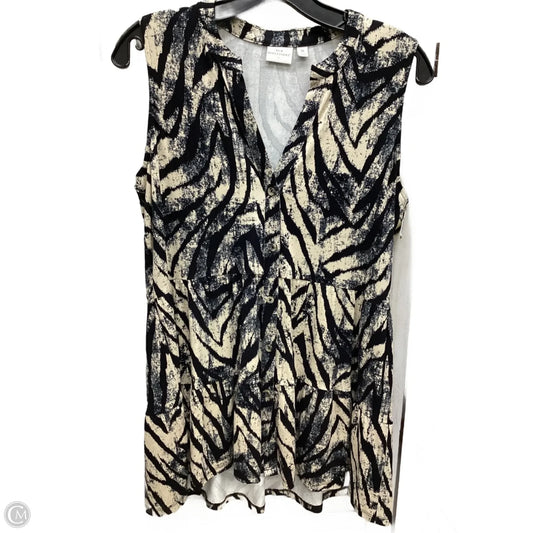 Top Sleeveless By New Directions In Black & Cream, Size: M