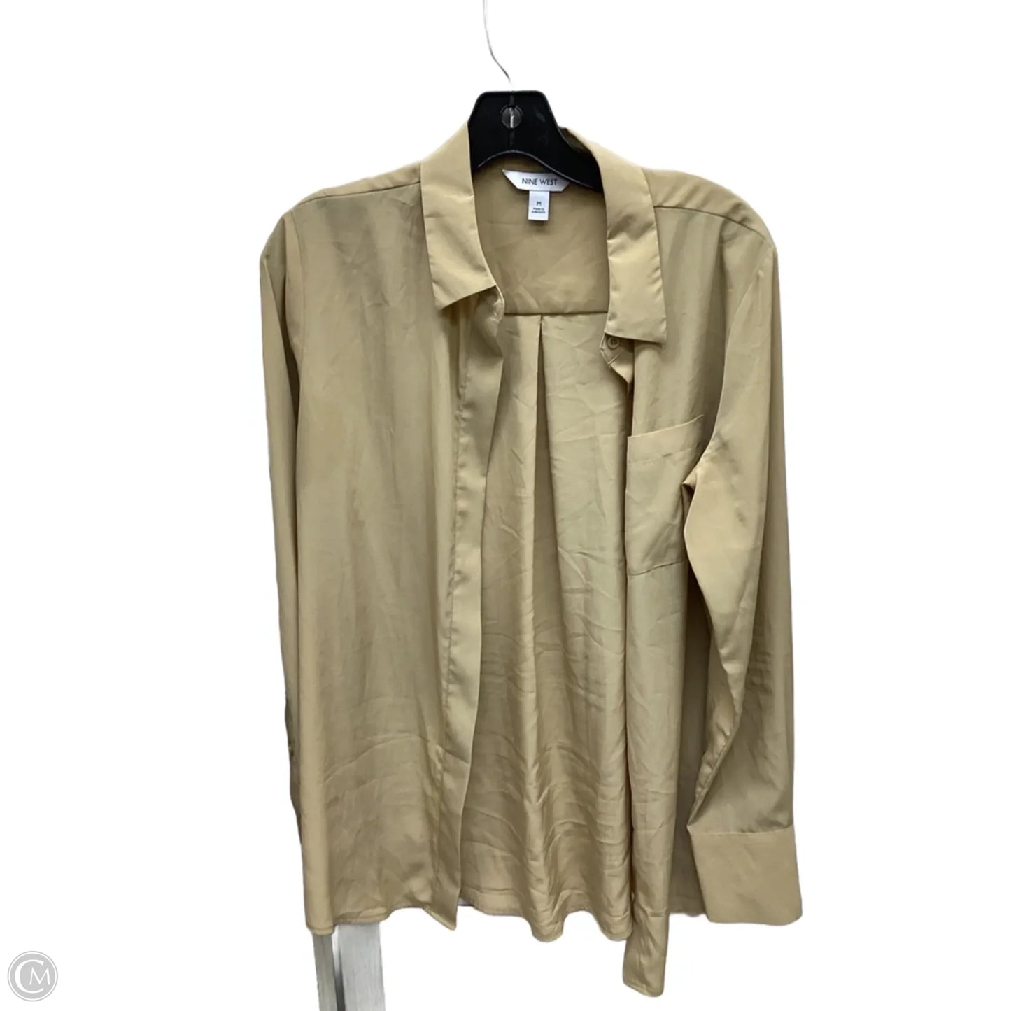 Top Long Sleeve By Nine West In Beige, Size: M