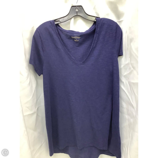 Top Short Sleeve Designer By Lilly Pulitzer In Navy, Size: M