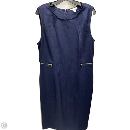 Dress Casual Midi By New York And Co In Navy, Size: 14