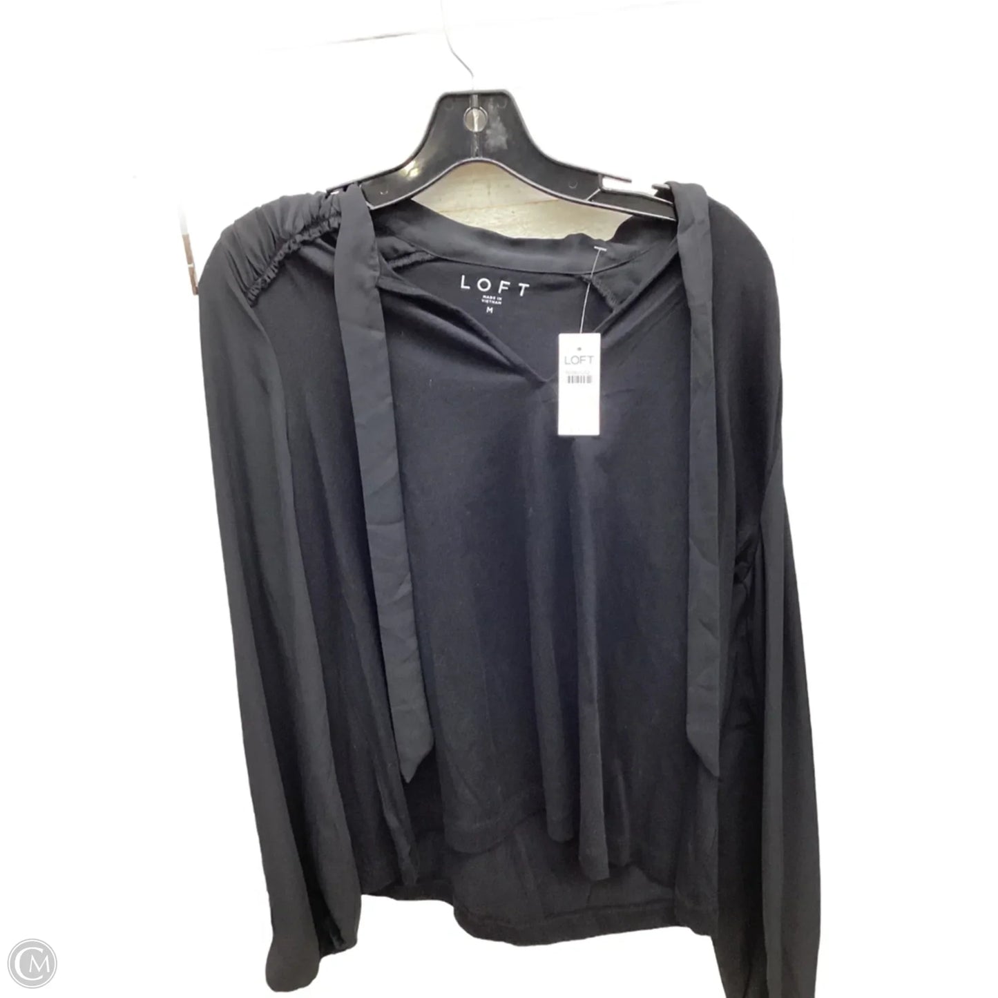 Top Long Sleeve By Loft In Black, Size: M