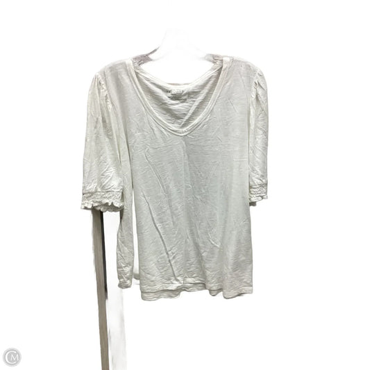 Top Short Sleeve By Talbots In White, Size: Xl