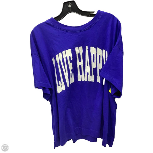 Top Short Sleeve By Old Navy In Blue, Size: 2x