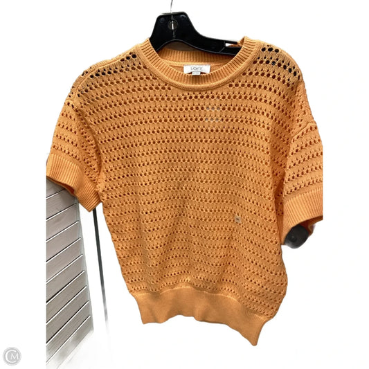 Top Short Sleeve By Loft In Orange, Size: Xs