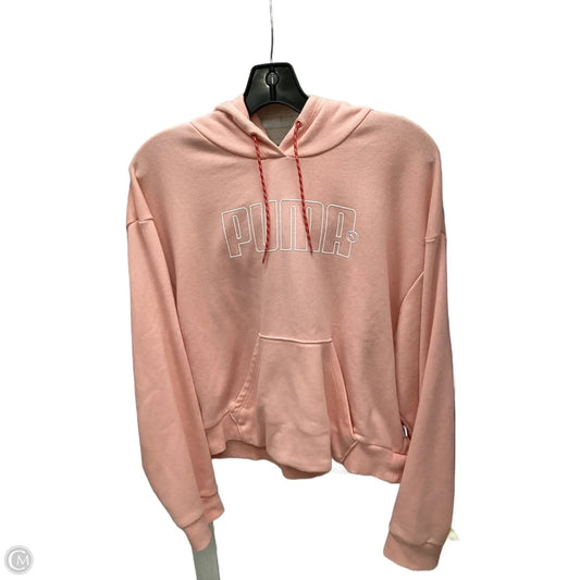 Sweatshirt Hoodie By Puma In Pink, Size: M