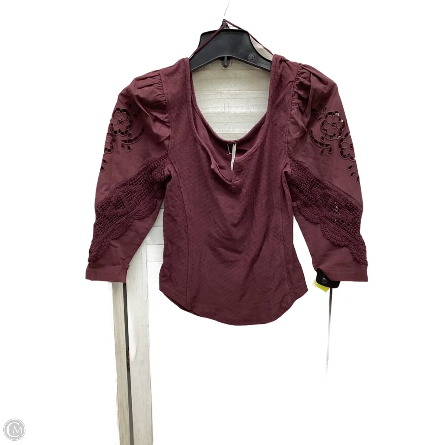 Top Long Sleeve By Free People In Maroon, Size: Xs
