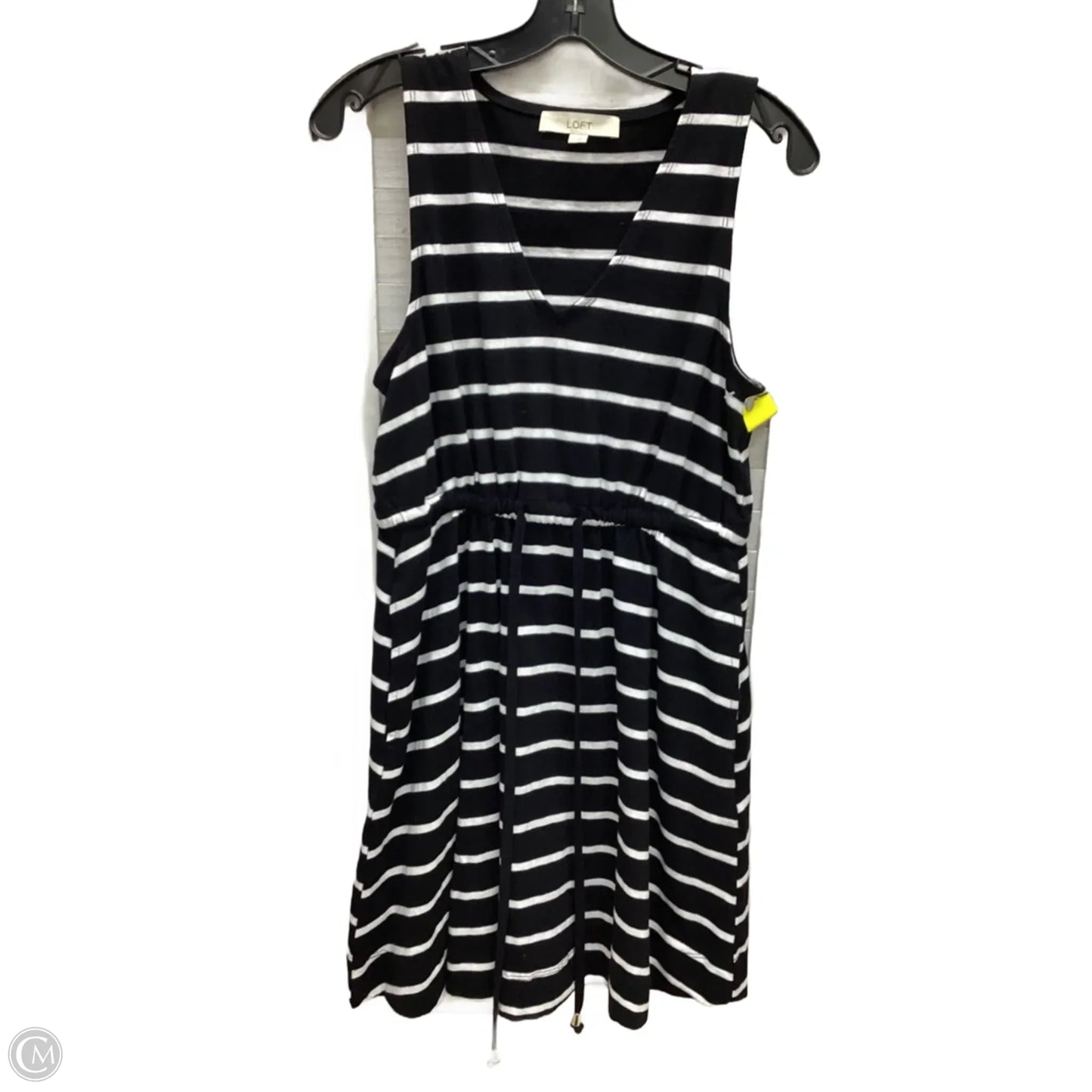 Dress Casual Midi By Loft In Striped Pattern, Size: S