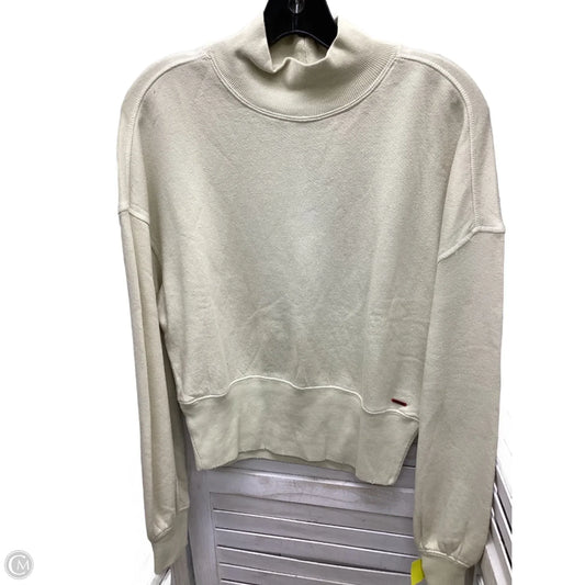 Sweatshirt Crewneck By Clothes Mentor In Ivory, Size: M