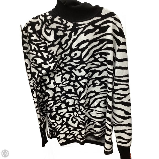 Top Long Sleeve By Chicos In Black & White, Size: Xl