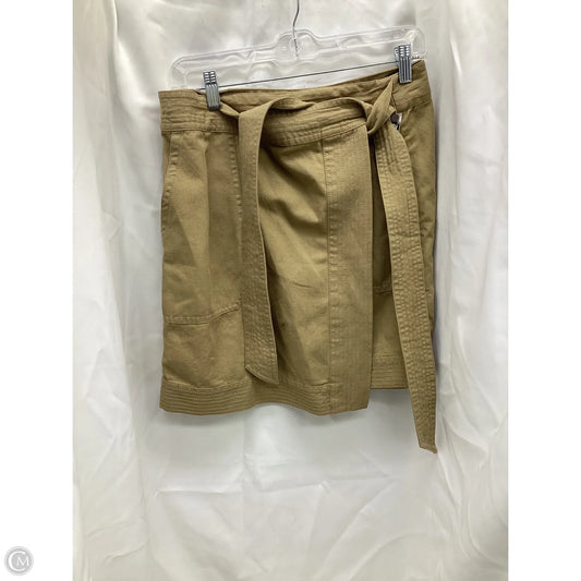 Skirt Midi By Banana Republic In Tan, Size: L