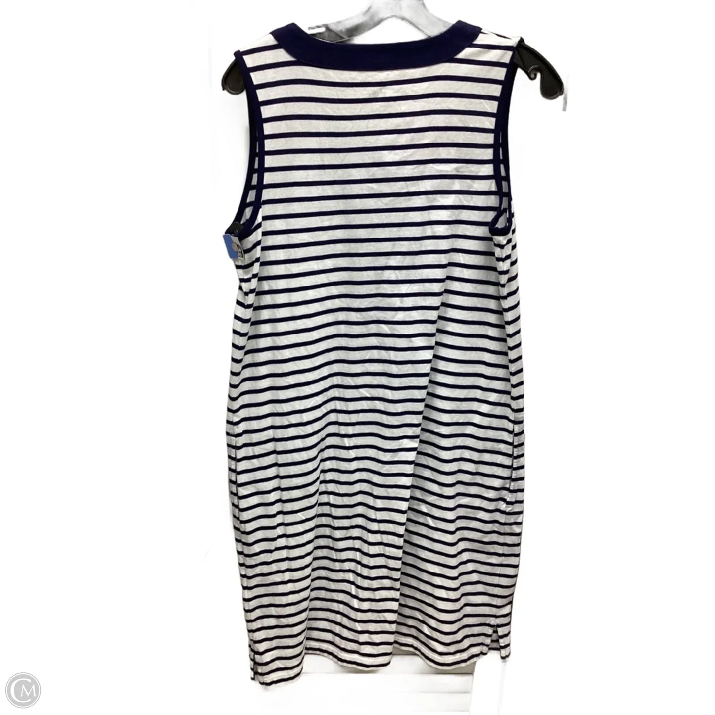 Dress Casual Midi By Lands End In Striped Pattern, Size: M