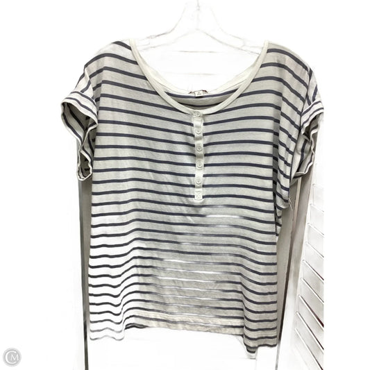 Top Short Sleeve By Gap In Striped Pattern, Size: M