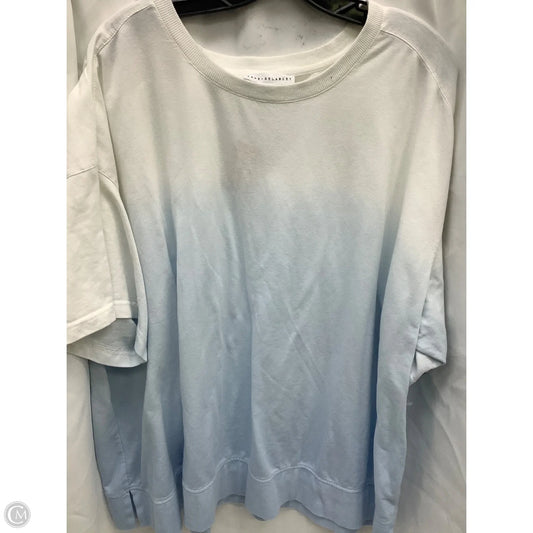 Top Short Sleeve By Jane And Delancey In Blue & White, Size: 3x
