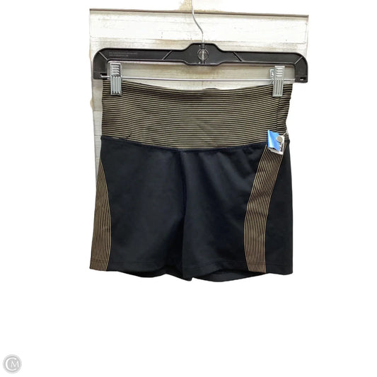 Athletic Shorts By Victorias Secret In Black & Gold, Size: S