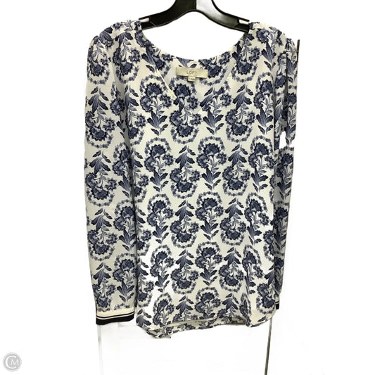 Top Long Sleeve By Loft In Floral Print, Size: L