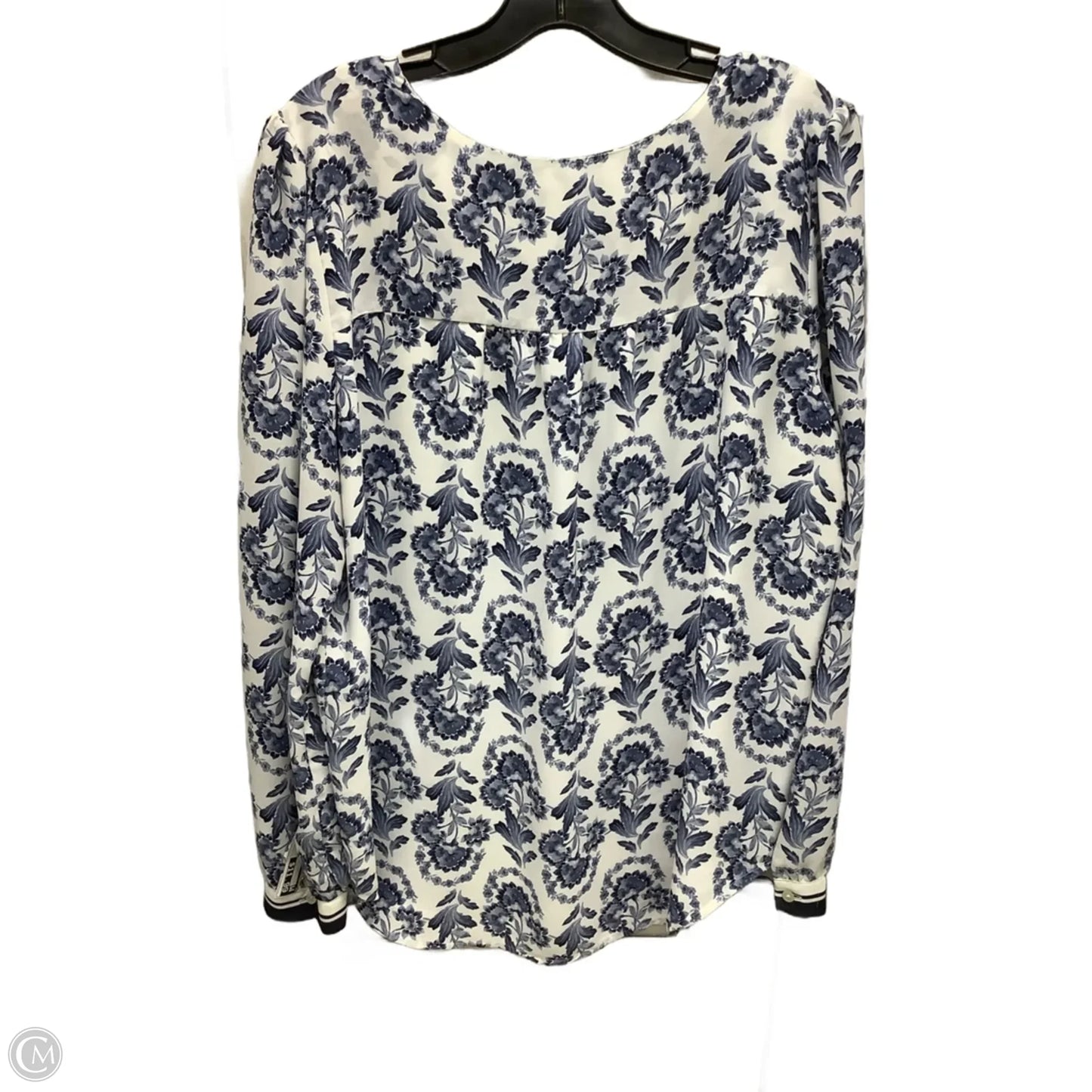 Top Long Sleeve By Loft In Floral Print, Size: L