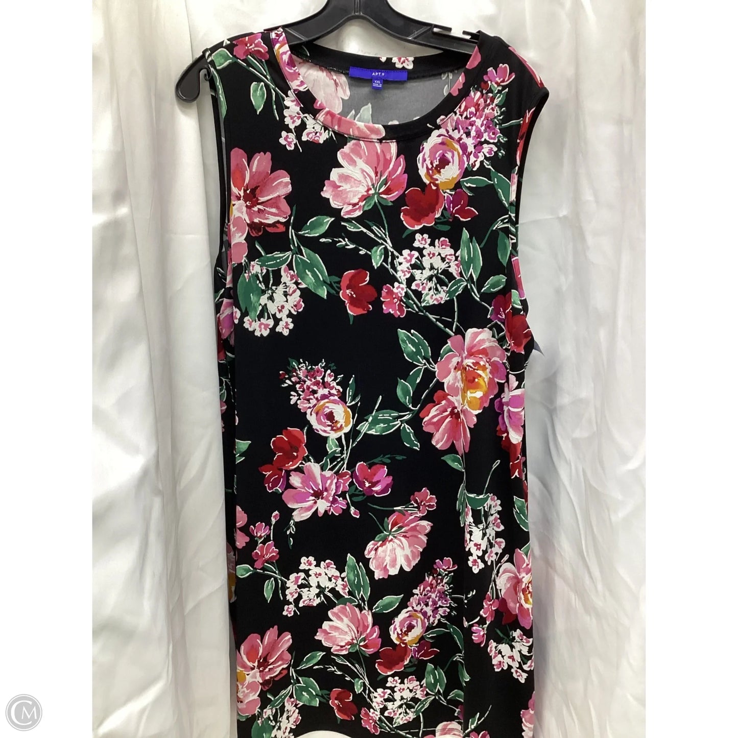 Dress Casual Midi By Apt 9 In Floral Print, Size: Xxl