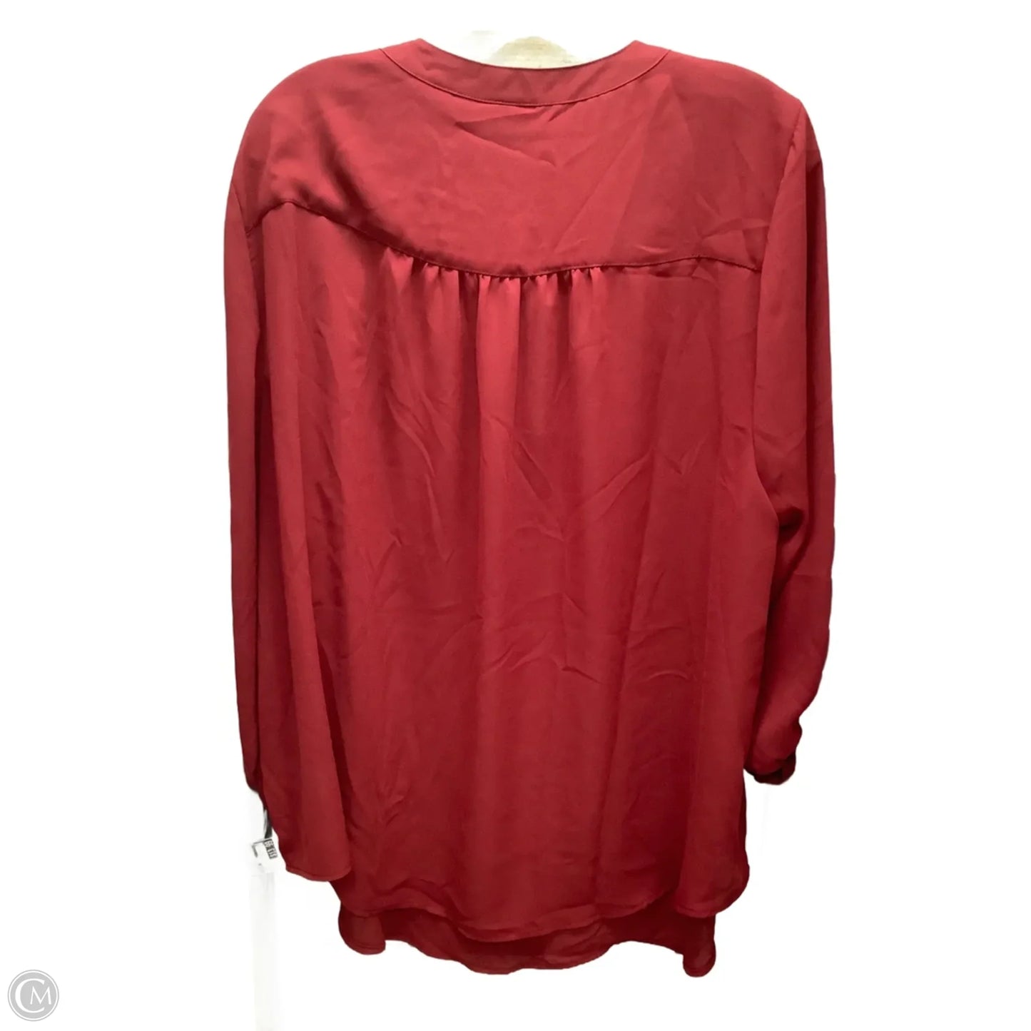 Top Long Sleeve By Torrid In Maroon, Size: 2x