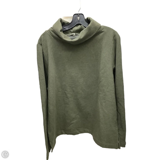 Top Long Sleeve By Talbots In Green, Size: Xl