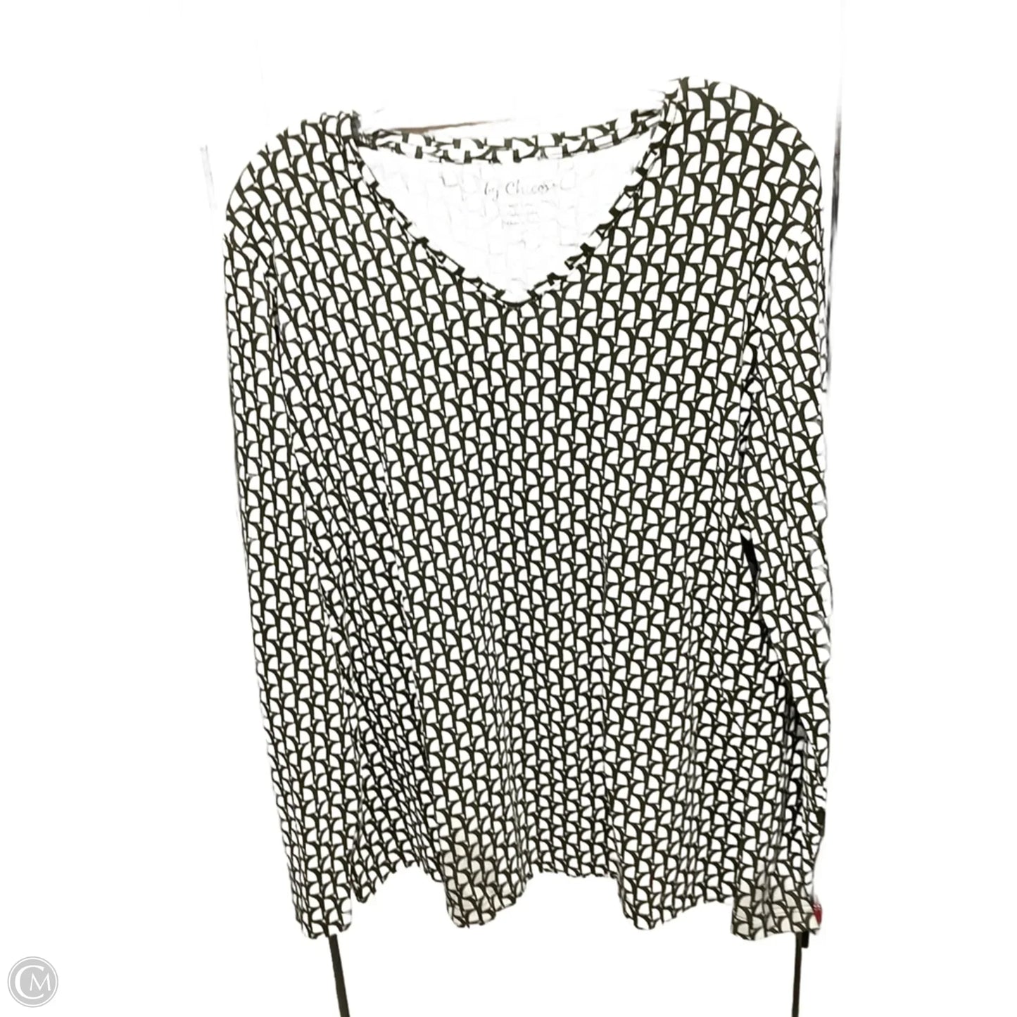 Top Long Sleeve By Chicos In Multi-colored, Size: Xl