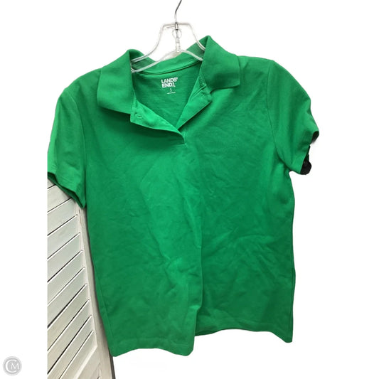 Blouse Short Sleeve By Lands End In Green, Size: S
