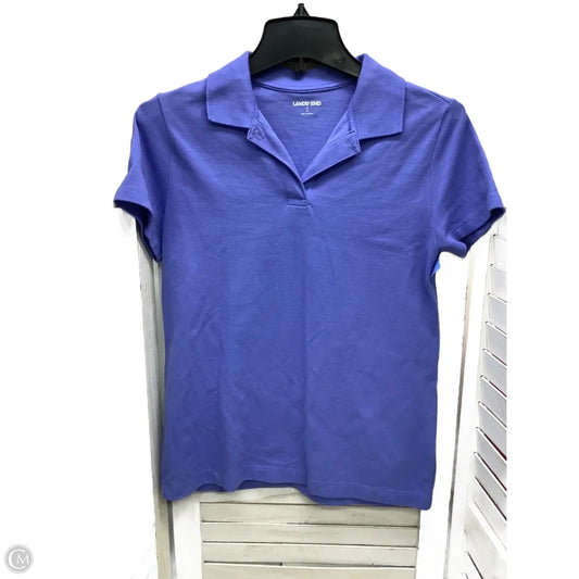 Blouse Short Sleeve By Lands End In Blue, Size: S