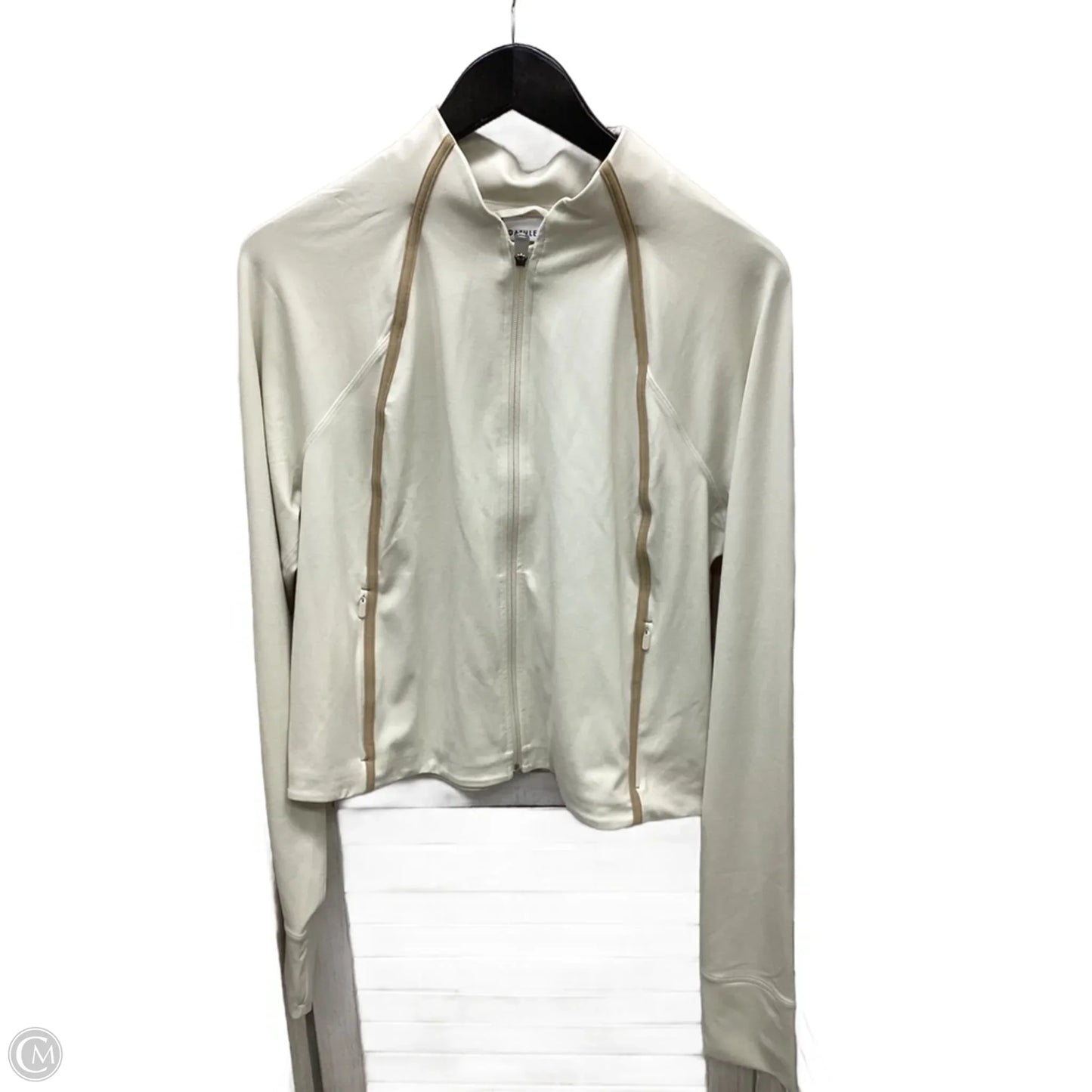 Athletic Jacket By Athleta In Brown & Cream, Size: Xl