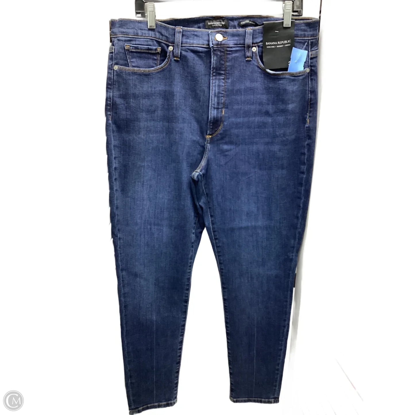 Jeans Skinny By Banana Republic In Blue Denim, Size: 12
