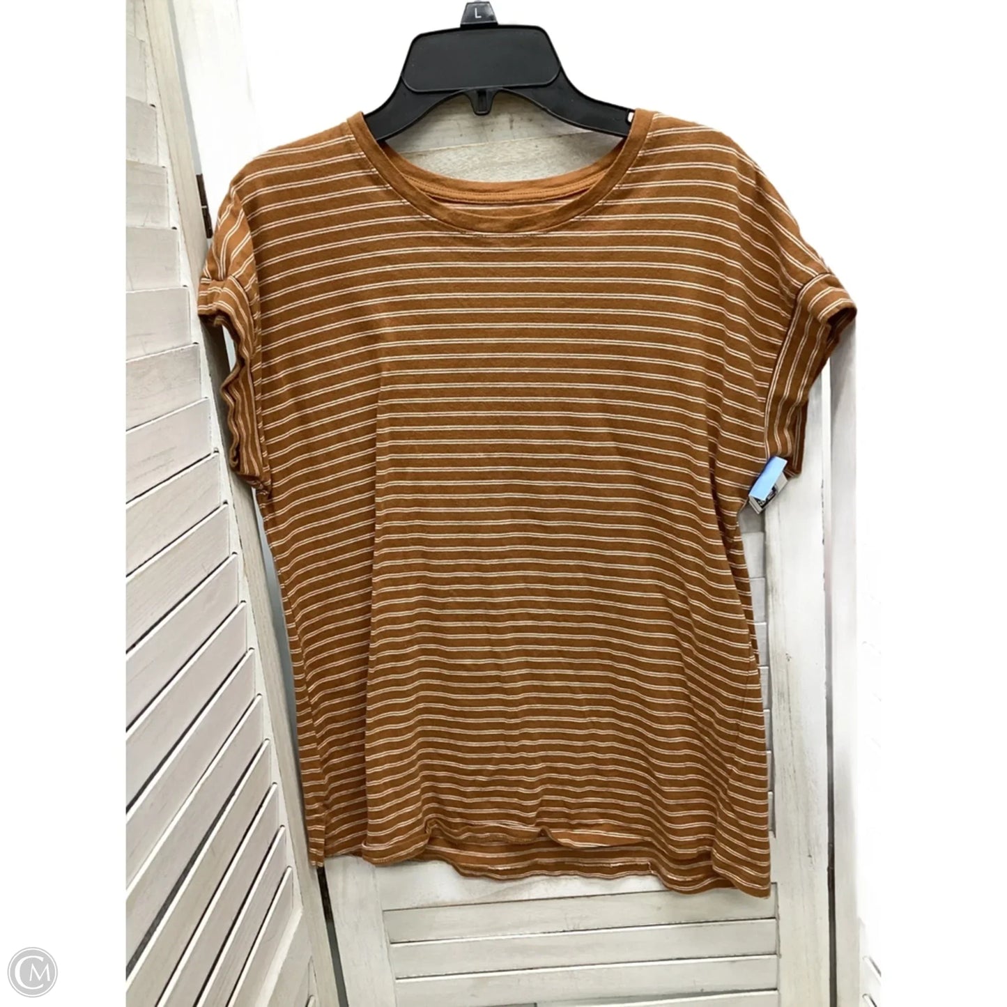 Top Short Sleeve By Old Navy In Striped Pattern, Size: M
