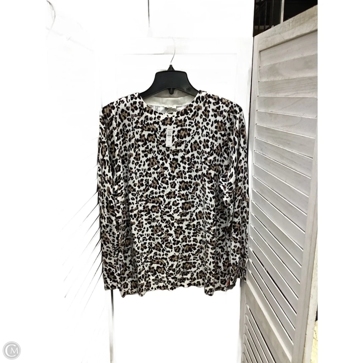 Top Long Sleeve By Talbots In Animal Print, Size: 1x