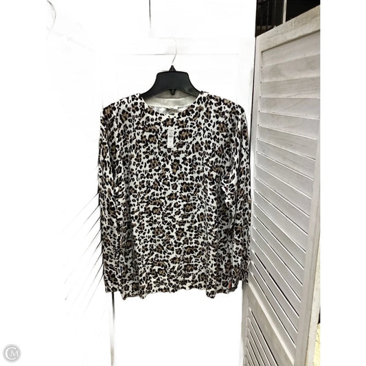 Top Long Sleeve By Talbots In Animal Print, Size: 1x