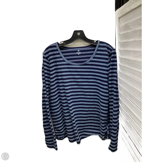 Top Long Sleeve By Talbots In Striped Pattern, Size: Xl