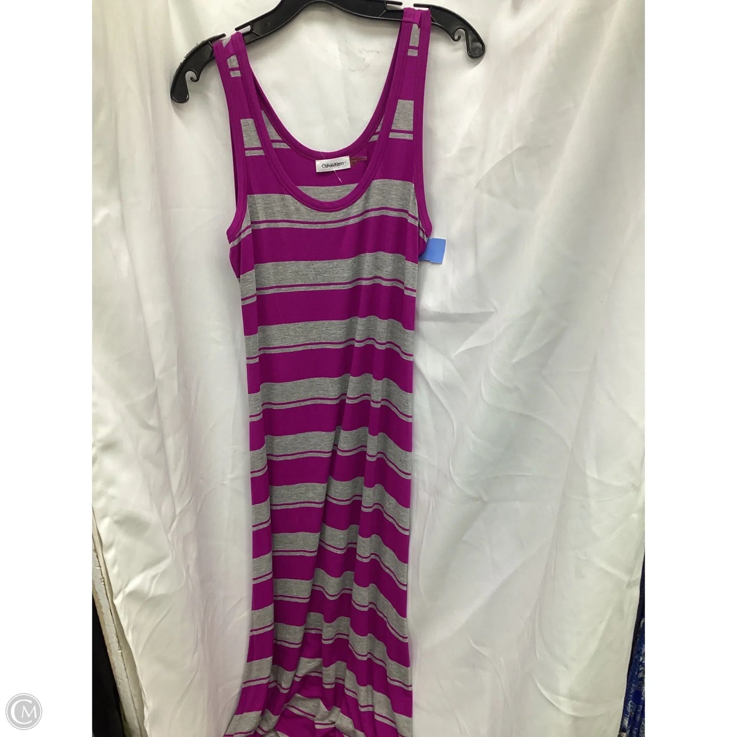 Dress Casual Maxi By Calvin Klein In Striped Pattern, Size: 8