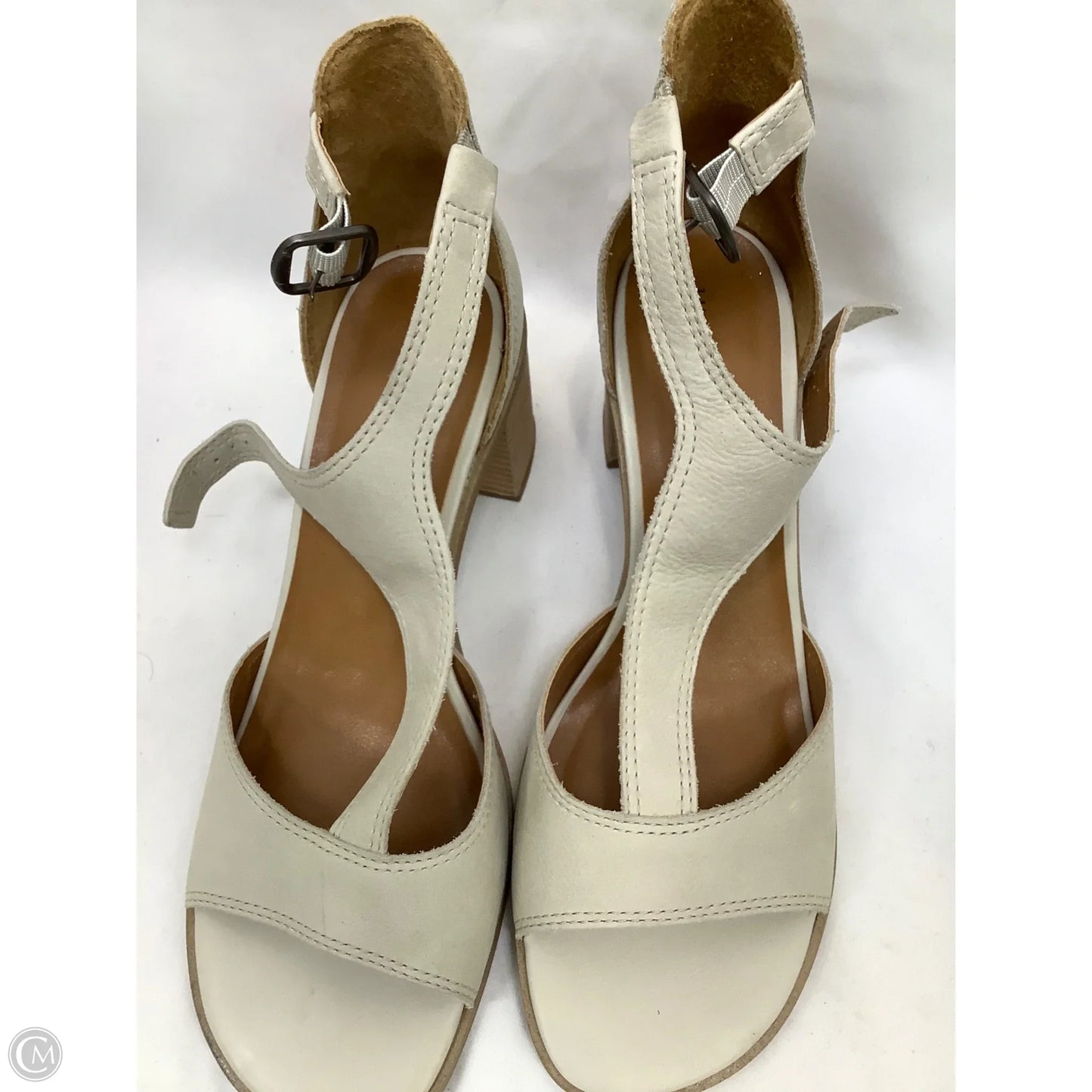 Sandals Heels Block By Lucky Brand In Beige, Size: 11