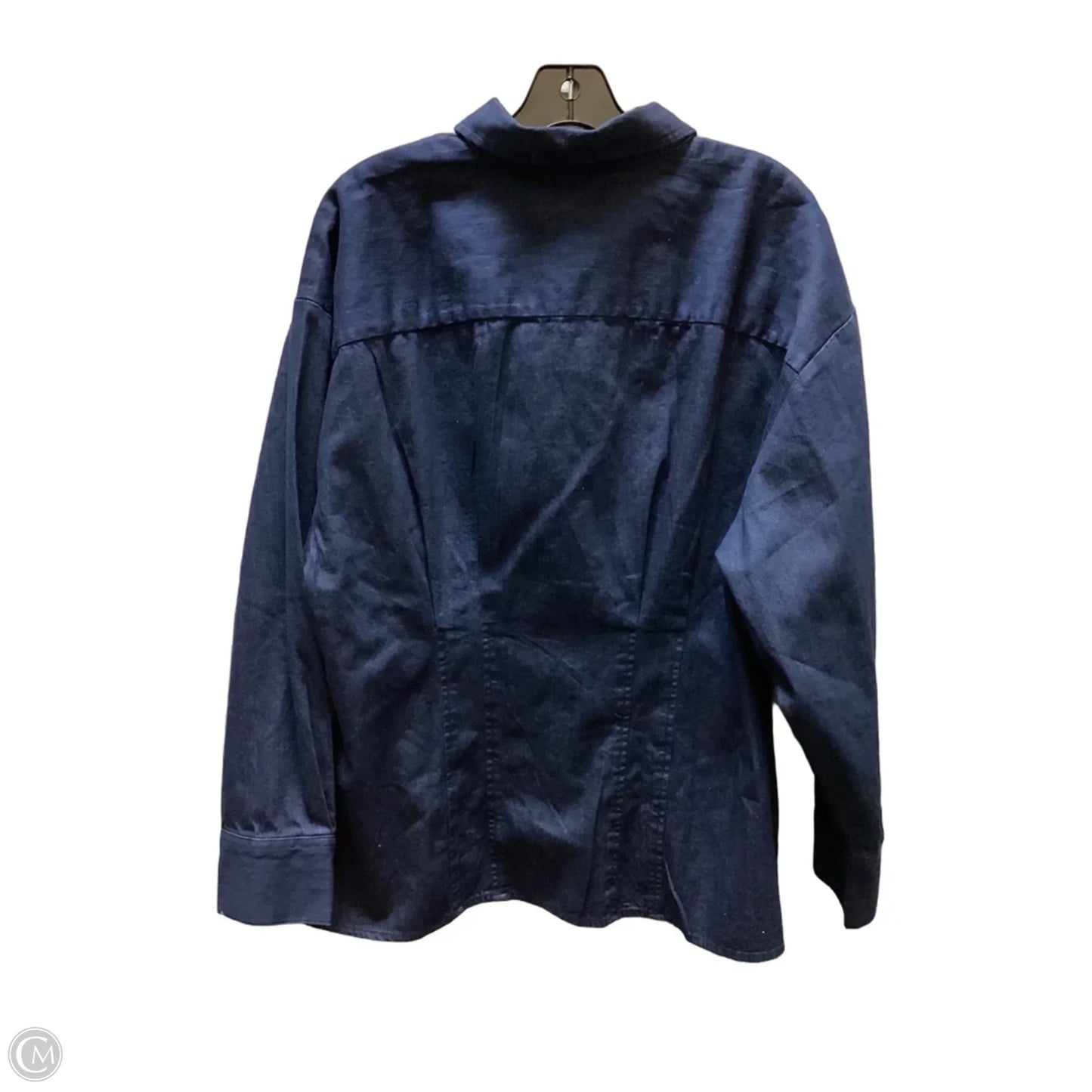 Top Long Sleeve By Banana Republic In Blue Denim, Size: Xl