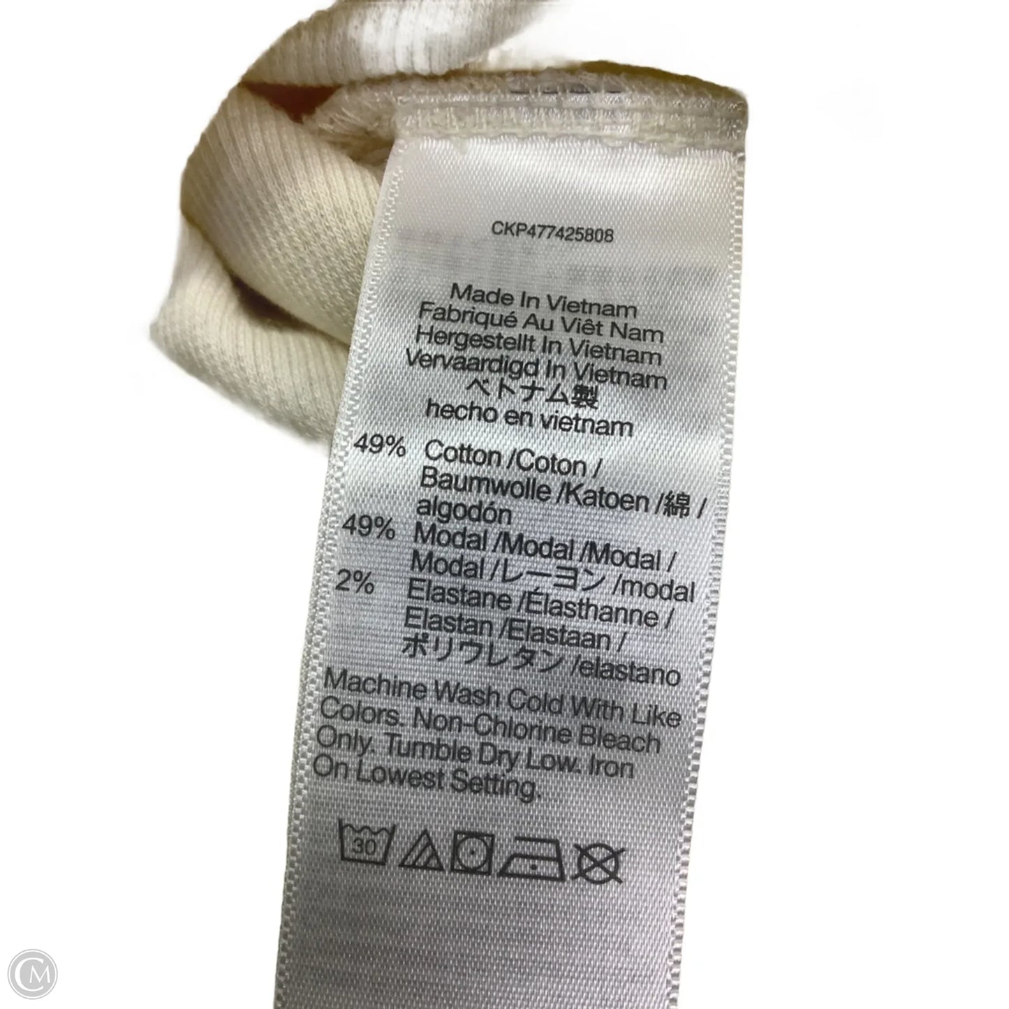 Top Long Sleeve By Madewell In Ivory, Size: Xxl