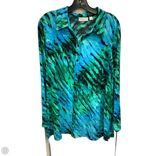 Top Long Sleeve By Susan Graver In Multi-colored, Size: Xl