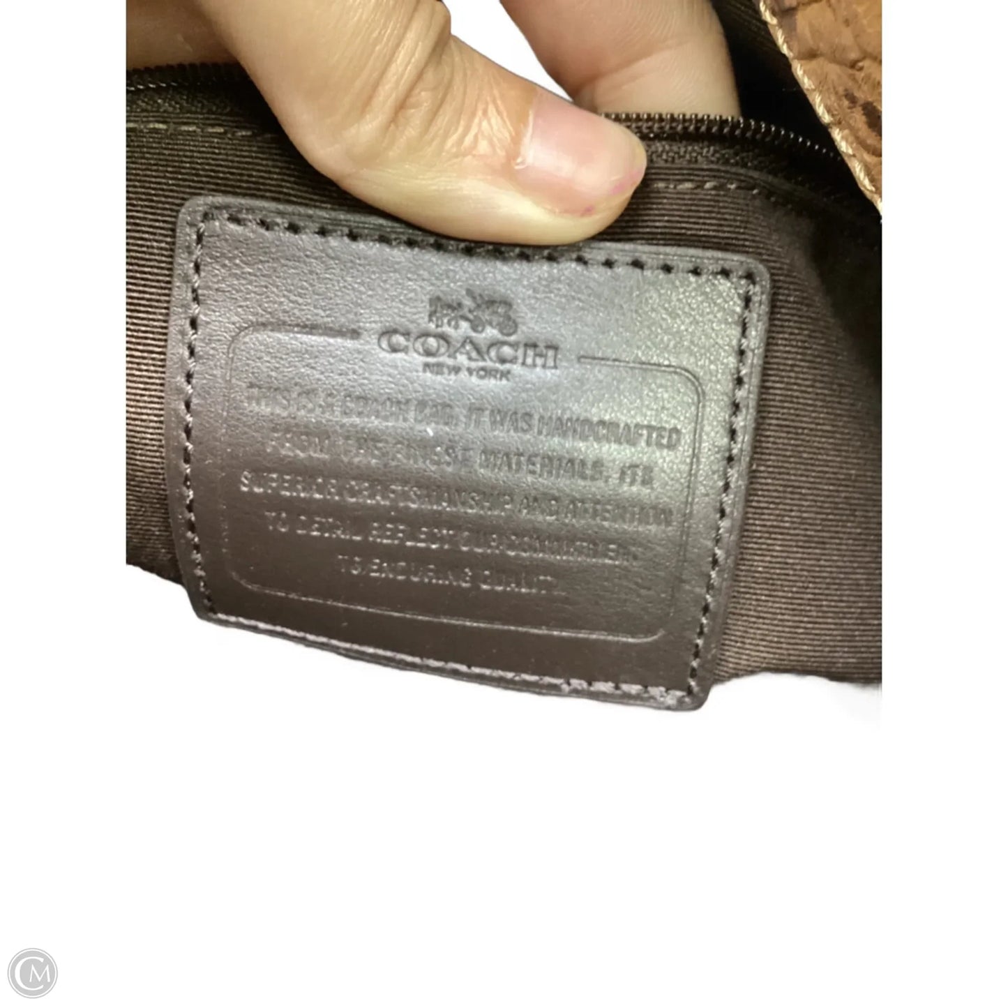 Handbag Designer By Coach, Size: Large