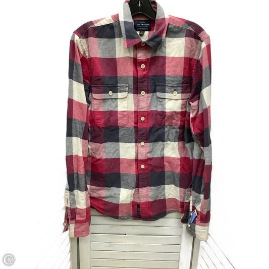 Top Long Sleeve By Lucky Brand In Plaid Pattern, Size: S