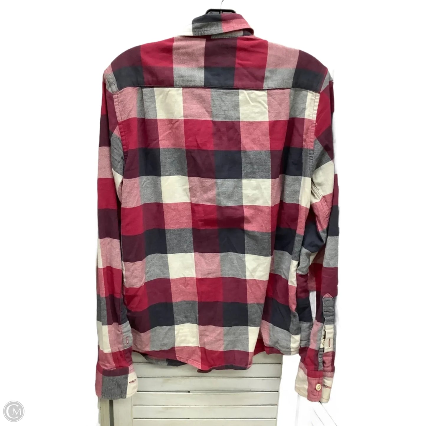 Top Long Sleeve By Lucky Brand In Plaid Pattern, Size: S