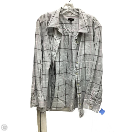 Top Long Sleeve By Talbots In Plaid Pattern, Size: 2x