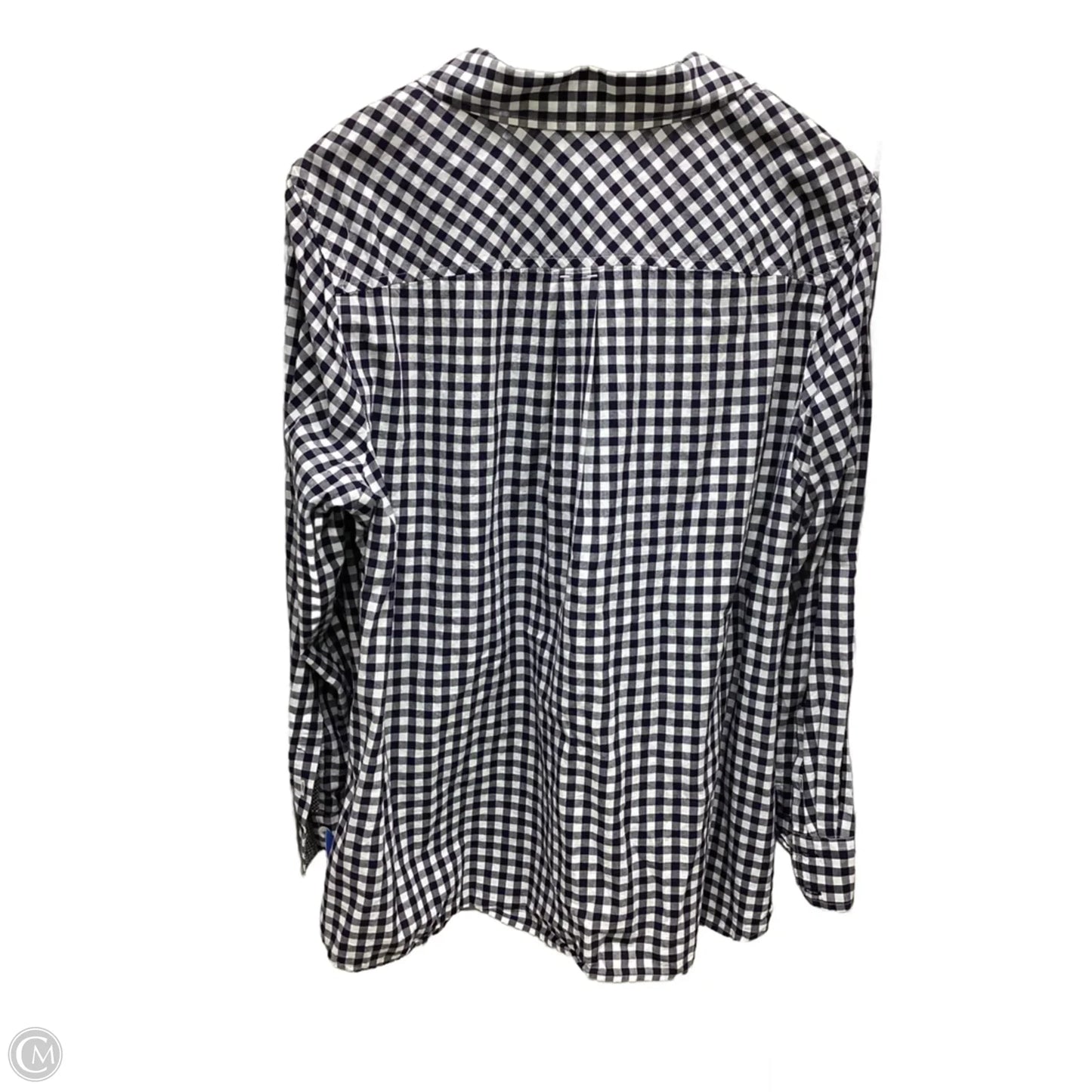 Top Long Sleeve By Talbots In Plaid Pattern, Size: 2x