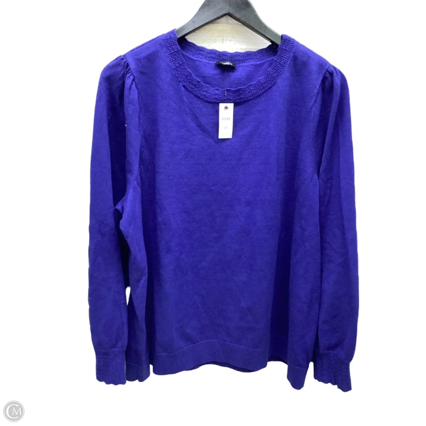 Top Long Sleeve By Talbots In Blue, Size: 2x