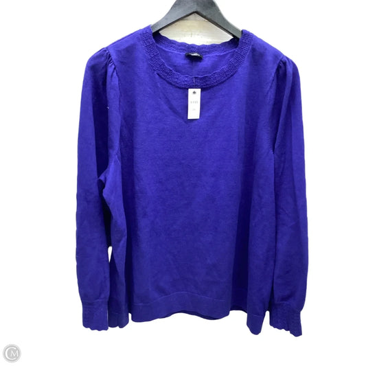Top Long Sleeve By Talbots In Blue, Size: 2x