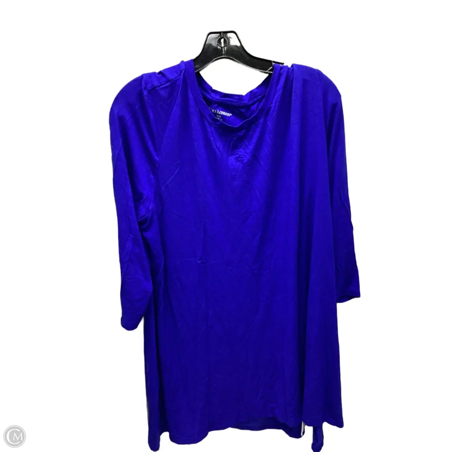 Top 3/4 Sleeve By Jessica London In Blue, Size: 18